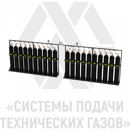 Рампа перепускная наполнительная для азота РПНАз-20-К | СИСТЕМА ПОДАЧИ ТЕХНИЧЕСКИХ ГАЗОВ