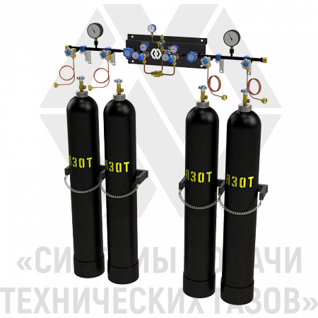 Рампа перепускная автоматическая для азота РПААз-4-Л | СИСТЕМА ПОДАЧИ ТЕХНИЧЕСКИХ ГАЗОВ