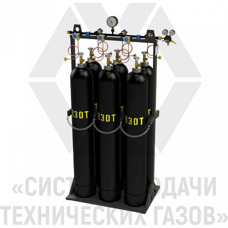 Рампа разрядная для азота РРАз-6-К | СИСТЕМА ПОДАЧИ ТЕХНИЧЕСКИХ ГАЗОВ