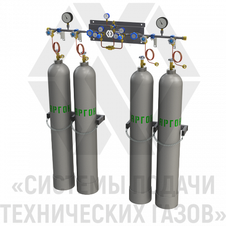 Рампа перепускная автоматическая для аргона РПААр-4-Л | СИСТЕМА ПОДАЧИ ТЕХНИЧЕСКИХ ГАЗОВ