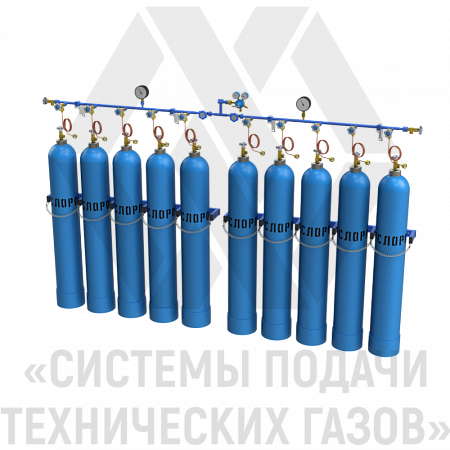 Рампа перепускная для кислорода РПК-10-Л | СИСТЕМА ПОДАЧИ ТЕХНИЧЕСКИХ ГАЗОВ